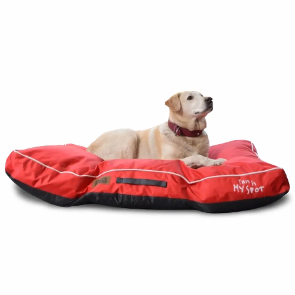 Petter World Waterproof Easy Clean Monsoon Bed with Removable & Washable Cover (Cherry Red)