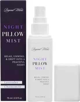 Pillow Spray  Lavender Chamomile Sleep Spray with Essential Oils  Relaxing Aromatherapy Mist for Pillows, Bedding, and Linens  Nighttime Pillow Mist  75ml (2.5 fl oz) by Beyond Wicks