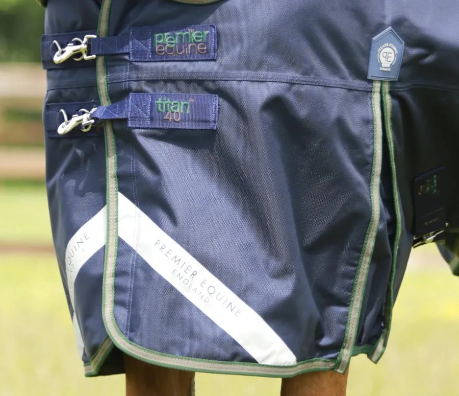 Premier Equine Titan 40g Waterproof Turnout Rug with Sng Fit Neck Cover