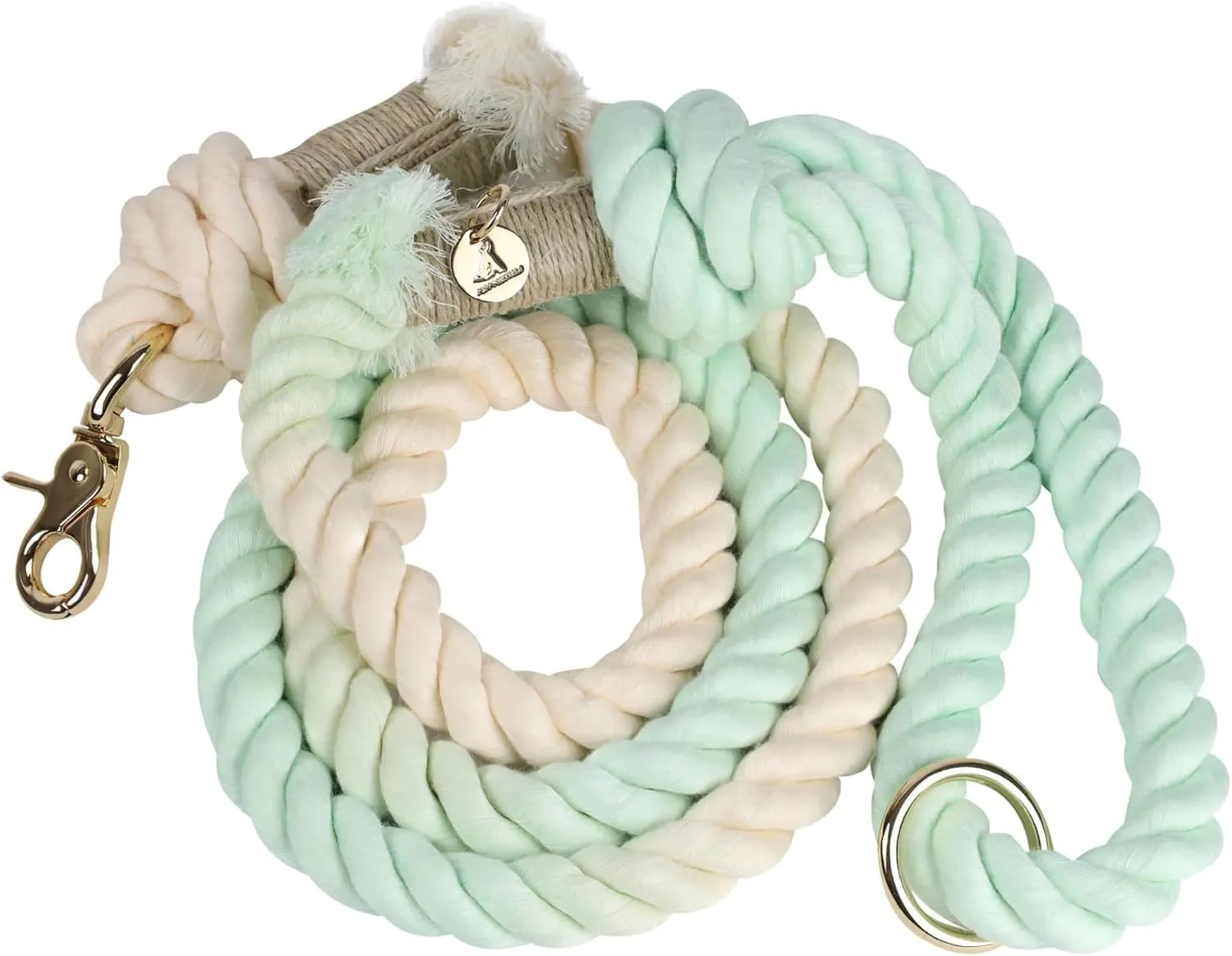 Premium Dog Rope Leash, 5ft Soft & Durable Braided Cotton Rope Leash for Medium Dogs/Large Dogs, Lightweight with 360-Degree Snap Clip, Comes with a Handy Designer Gift Bag