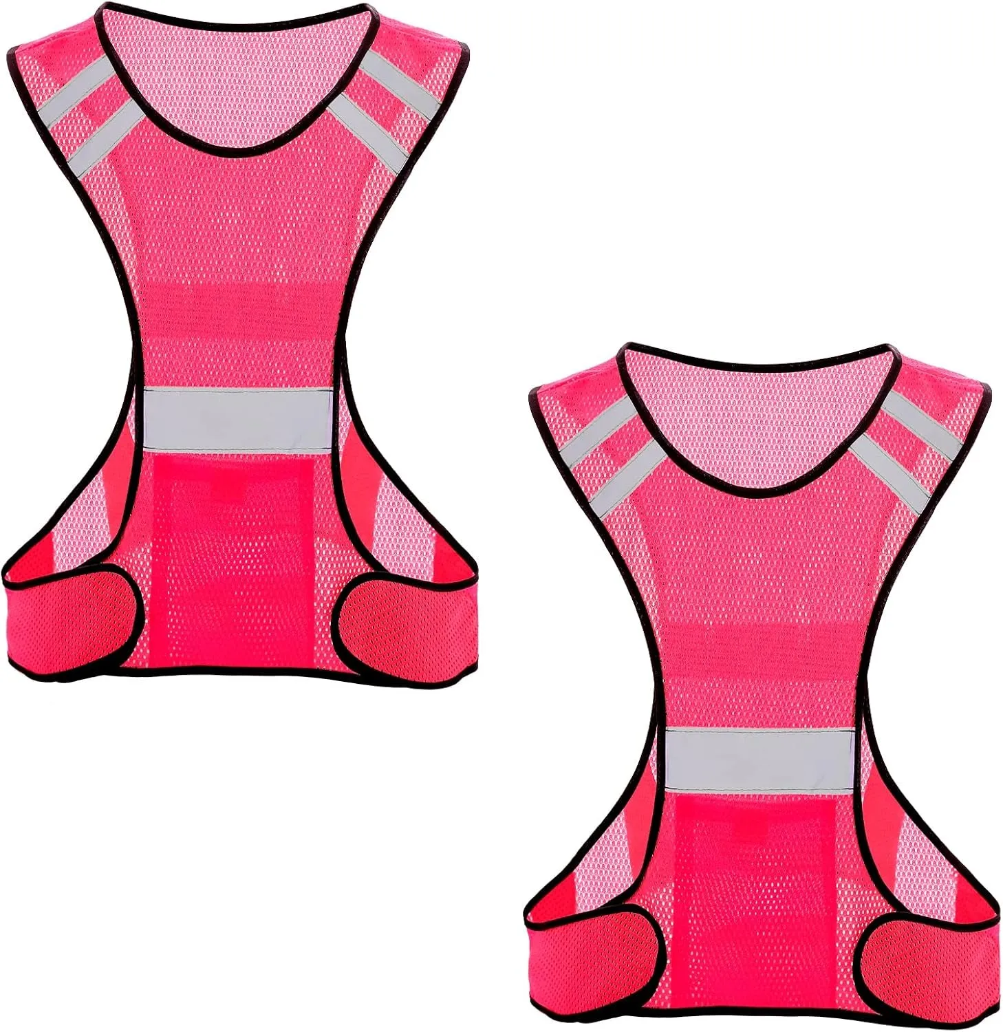 Reflective Running Vest, High Visibility Running Gear with Large Pocket