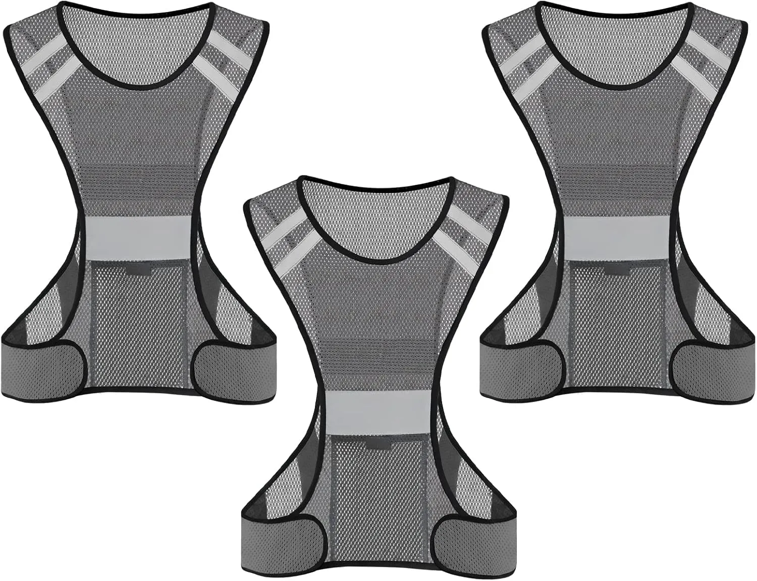 Reflective Running Vest, High Visibility Running Gear with Large Pocket
