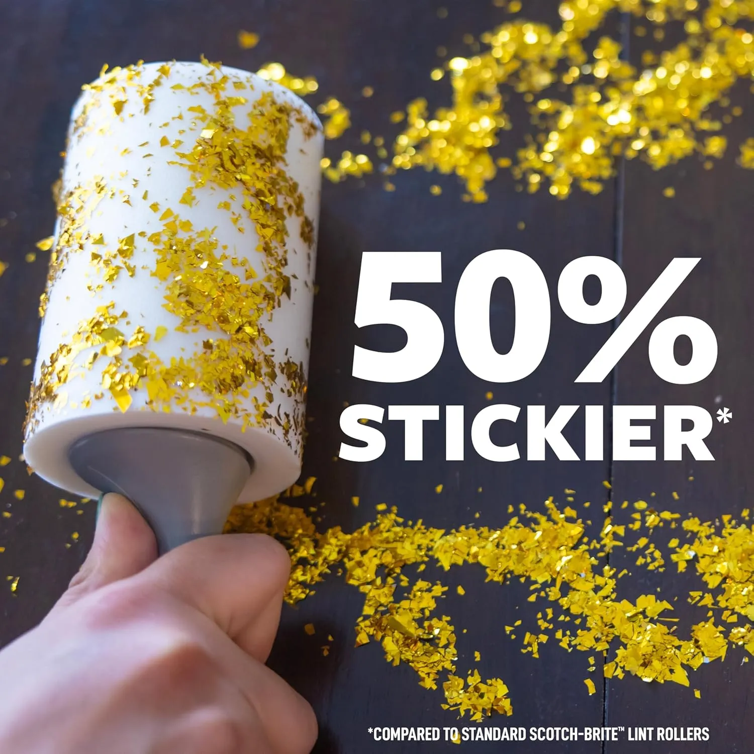 Scotch-Brite Extreme Clean Lint Roller, 50% Stickier*, Heavy Duty for Removing Debris and Pet Hair on Clothes, Furniture, Cars, Offices & More, 2 Pack, 200 Adhesive Sheets Total