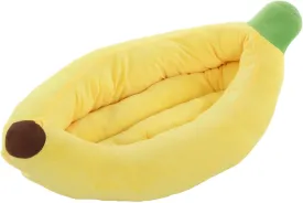 SILICUTE Banana Pet Bed - Snuggle Up in Style! Cute & Cozy Plush Pet Bed for Small Dogs/Cats