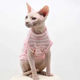 Sphynx Cat Clothes | Hairless Cat Summer Clothing | Pure Cotton Skin-Friendly Close-Fitting Pet Apparel for Small Cats and Dogs | Alo Trendy
