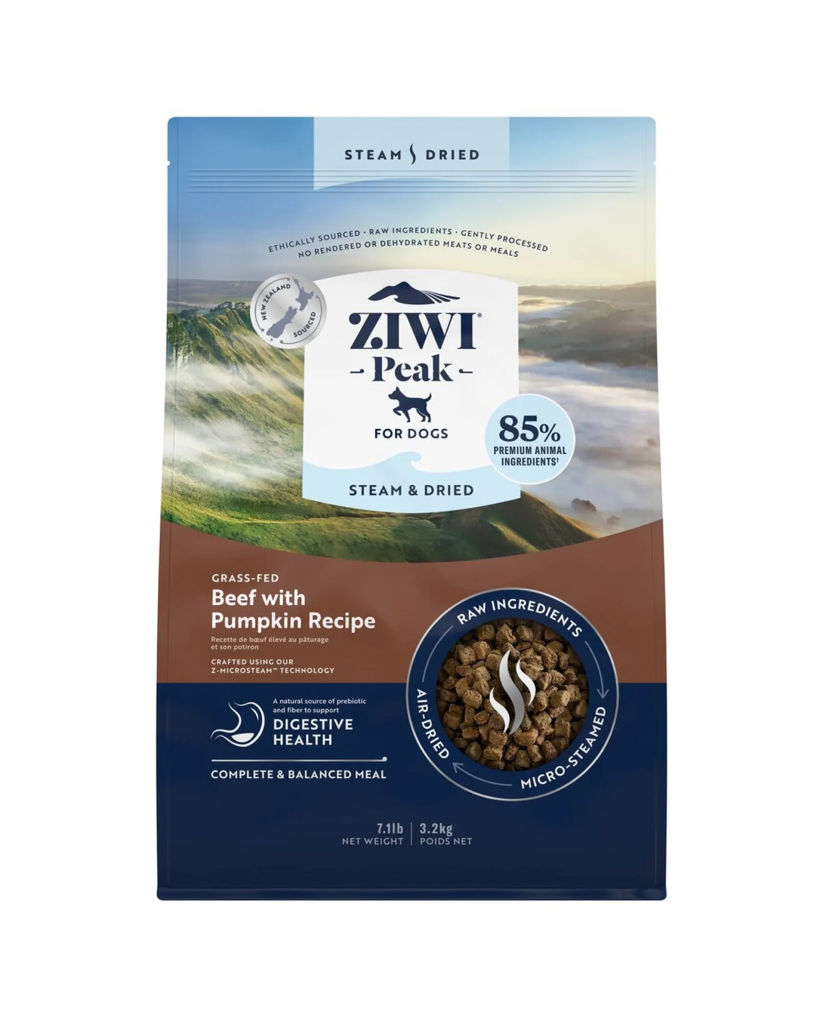 Steam & Dried Beef with Pumpkin Recipe Dog Food