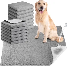 Thyle 12 Pcs Washable Pee Pads for Dogs Reusable Waterproof Training Puppy Pads Bulk Absorbent Pet Whelping Small Dog Mats for Crate Bed Sofa(34 x 28 Inch)